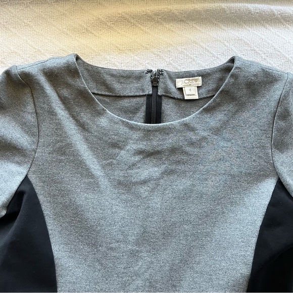 J. Crew color block grey and black short sleeves crew neck dress - Picture 3 of 6
